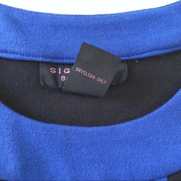 Signature by Robbie Bee Black Blue Trim Dress 4P - Picture 4 of 4